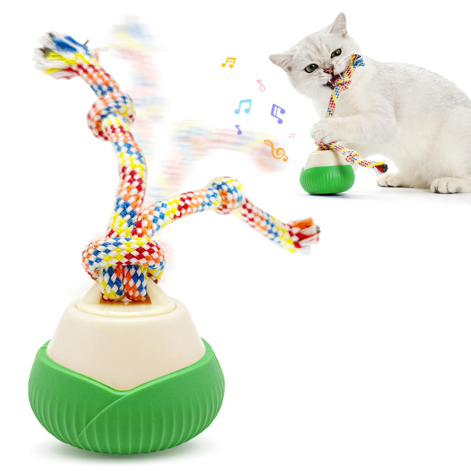 Jouet interactif rotatif pour chat